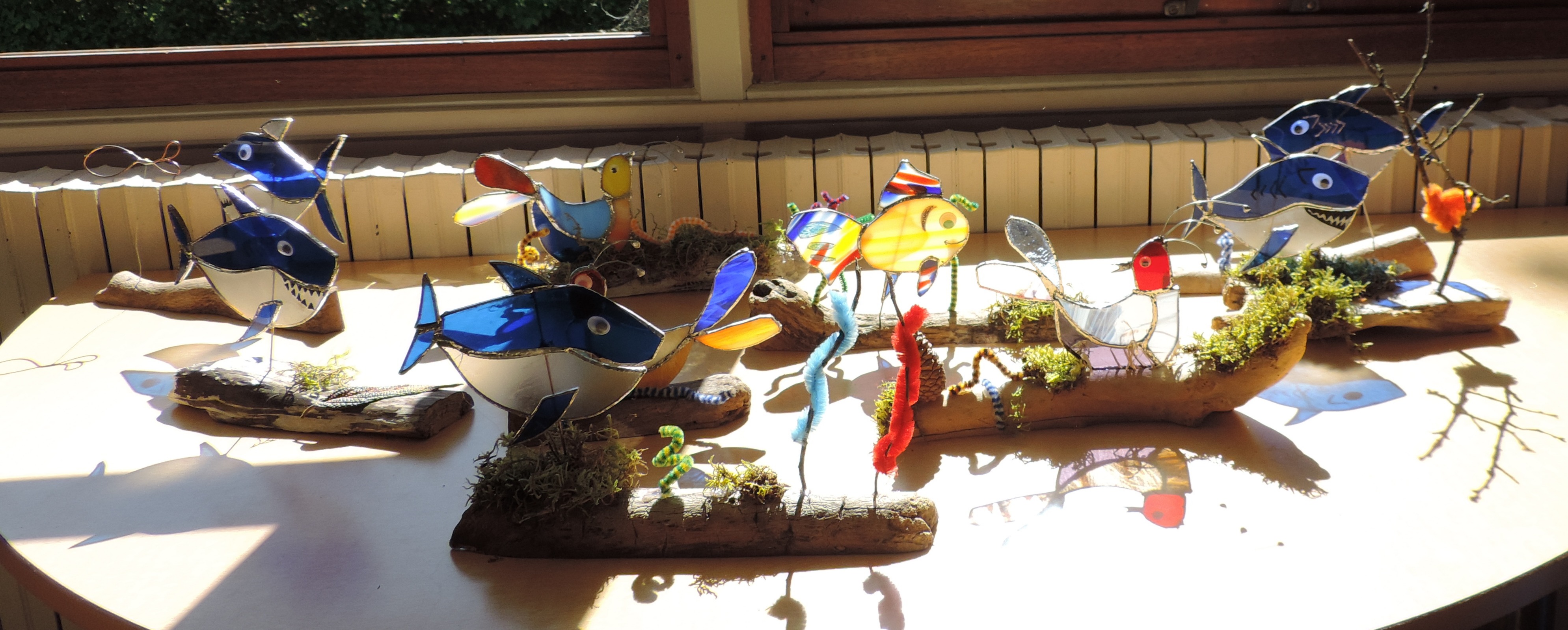 Atelier vitrail avec les enfants de l'ITP du chateau de VAREY